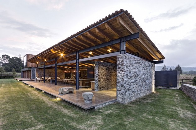 墨西哥度假庄园设计-用石头打造的现代房子